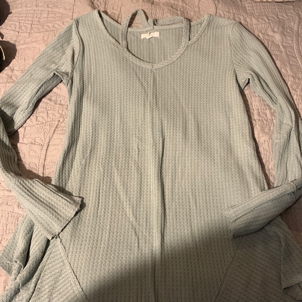 Waffle knit top
